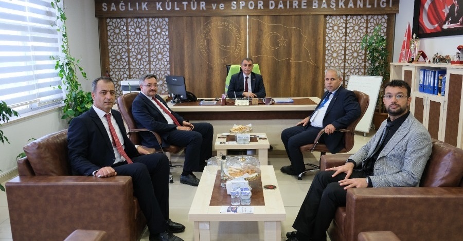Rektörümüz Prof. Dr. Mustafa Kasım Karahocagil Sağlık Kültür Ve Spor Dairebaşkanlığımızı Ziyaret Etti.