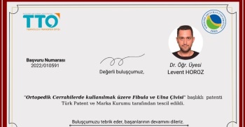 Öğretim Üyemizin Patent Başvurusu Tescillendi!