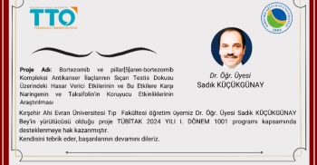 Üniversitemizin Tübitak 1001 Başarısı