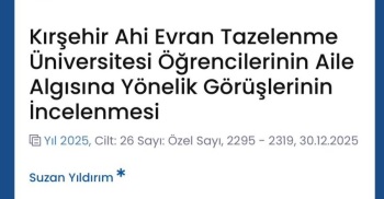 Tazelenme Üniversitesi Öğrencilerinden Akademik Literatüre Değerli Katkı