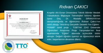 Mezun Öğrencimizden Ödül