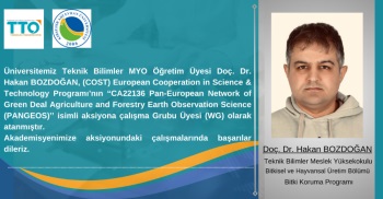 Cost Aksiyonları Çalışma Gruplarına Kabul Edilen Araştırmacımızı Tebrik Ederiz!