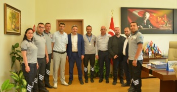 Genel Sekreterimiz  Dr. Öğr. Üyesi Hüseyin İlter Güvenlik Haftası Nedeniyle Üniversitemiz Güvenlik Görevlilerini Kabul Etmiştir.