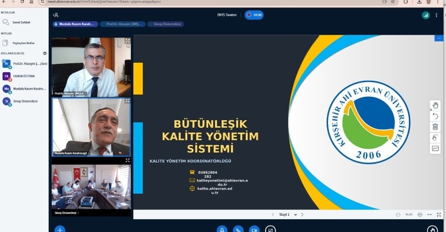 Üniversitemizin Bütünleşik Kalite Yönetim Sistemi Sinop Üniversitesi'ne Tanıtıldı