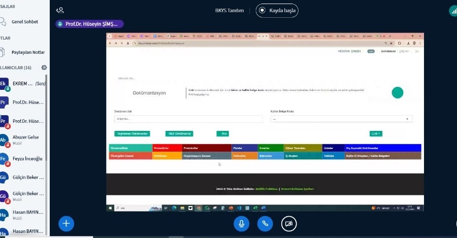 Malatya Turgut Özal Üniversitesi İle Kalite Yönetim Sistemi Paylaşımı Yapıldı