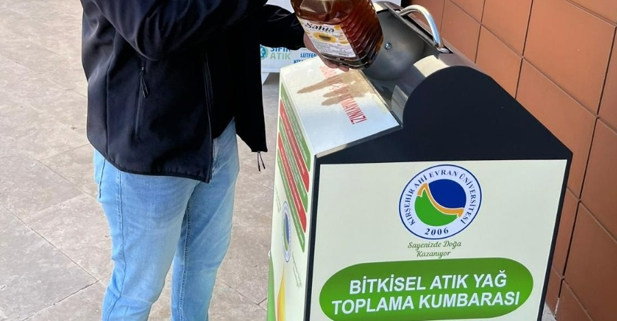 Kırşehir Ahi Evran Üniversitesi’Nde Bitkisel Atık Yağ Toplama Uygulaması Başladı