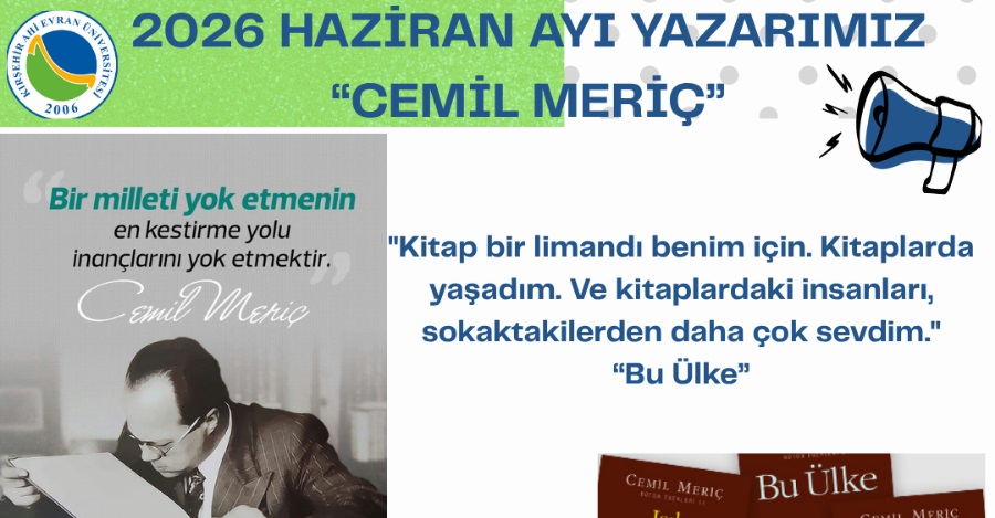 2026 Yılı Haziran Ayı Yazarımız 