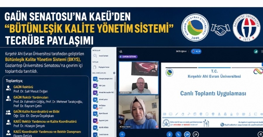 Gaün Senatosu'na Kaeü'den Bütünleşik Kalite Yönetim Sistemi (Bkys) Deneyim Paylaşımı