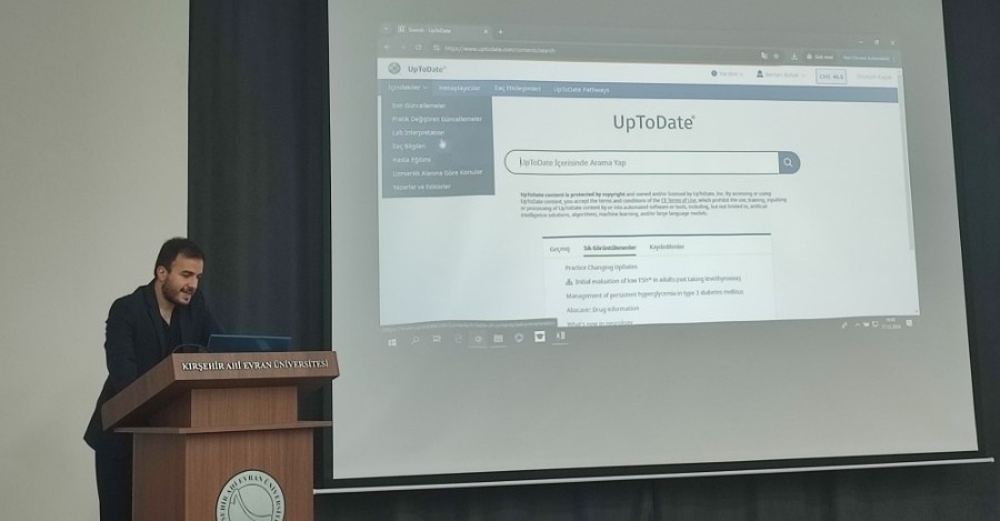 Kütüphanemiz'de Clinicalkey Student Ve Uptodate Kullanıcı Eğitimleri Verildi.