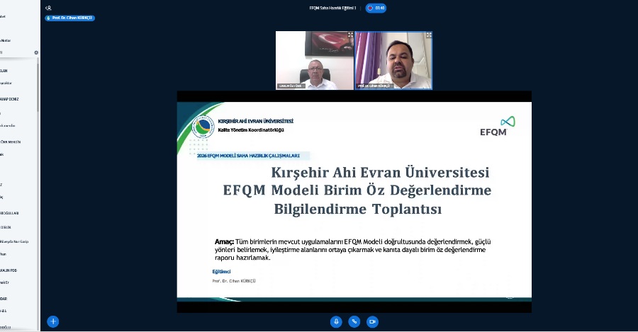 Efqm 1. Kriter Öz Değerlendirme Eğitimi Gerçekleştirildi