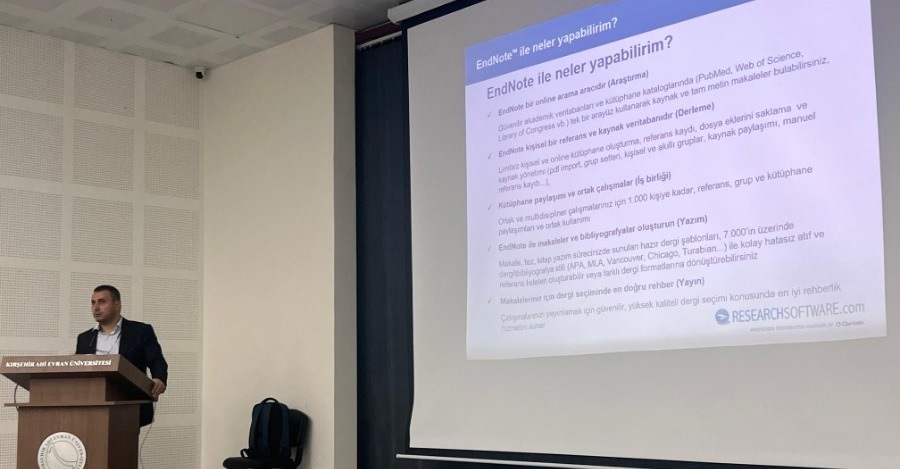 Kırşehir Ahi Evran Üniversitesi Merkez Kütüphanesinde Endnote Eğitimi Verildi.