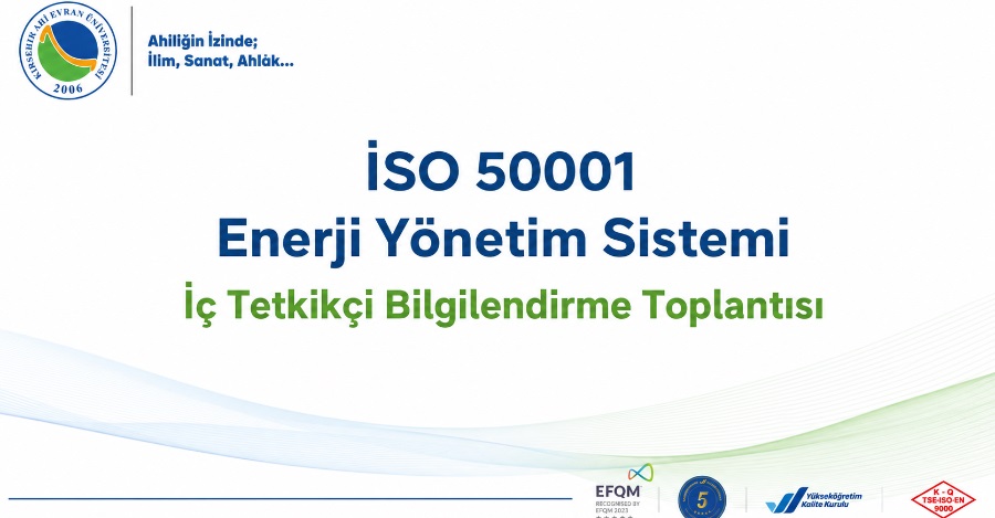 Iso 50001 Enerji Yönetim Sistemi İç Tetkik Hazırlık Toplantısı Gerçekleştirildi
